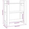 vidaXL Libreria/Divisorio Bianco 80x35x91 cm Legno Massello di Pino