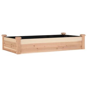 vidaXL Fioriera Rialzata da Giardino Fodera 120x60x25cm Massello Abete