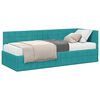 vidaXL Struttura Letto Angolare con Materasso 2 pz Turchese