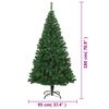 vidaXL Albero di Natale Artificiale con Rami Spessi Verde 180 cm PVC