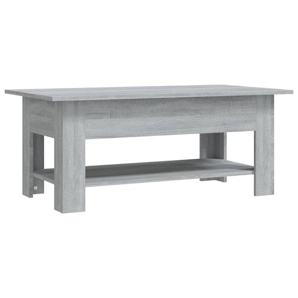 vidaXL Tavolino da Salotto Grigio Sonoma 102x55x42 cm in Truciolato