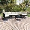 vidaXL Set Divani da Giardino 8 pz con Cuscini in Polyrattan Nero