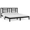 vidaXL Giroletto Nero in Legno Massello di Pino 200x200 cm