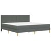 vidaXL Struttura letto con materasso Grigio scuro 180 x 200 cm Tessuto