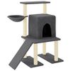 vidaXL Albero per Gatti con Tiragraffi in Sisal Grigio Scuro 96,5 cm