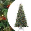 vidaXL Albero di Natale Artificiale con Rami Pieghevoli Verde 210 cm