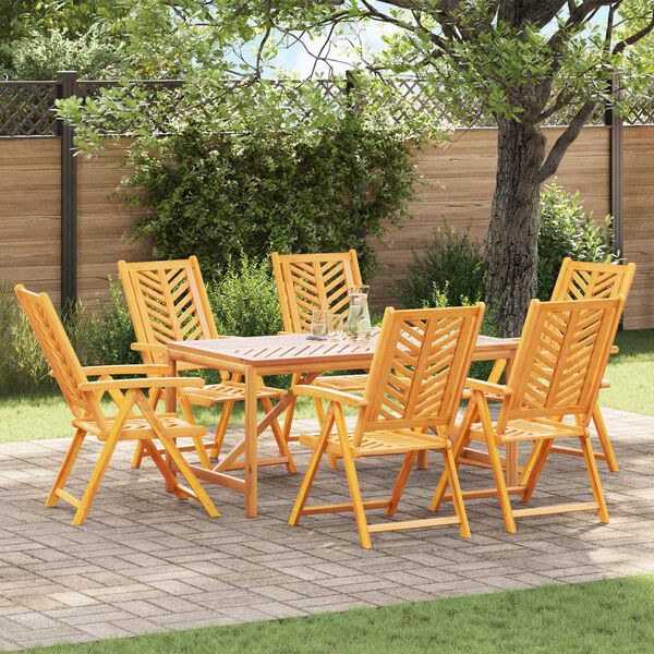 vidaXL Sedia da Giardino 6 pcs Marrone 57 x 72 x 109 cm