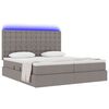 vidaXL Letto con luci a strisce a LED Talpa 180 x 200 cm Tessuto