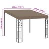 vidaXL Gazebo a Parete 3x3x2,5 m Talpa