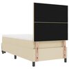 vidaXL Letto a molle con testiera Crema 100 x 200 cm Tessuto
