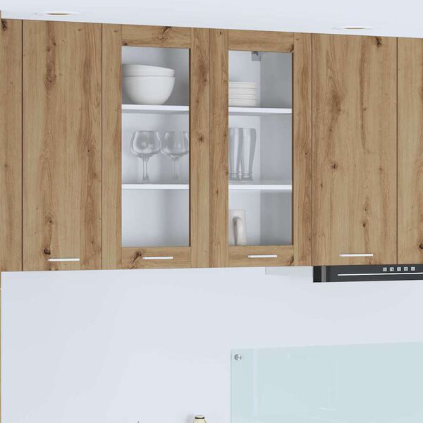 vidaXL Armadio pensile con porta Rovere artigianale 80 x 31 x 80 cm