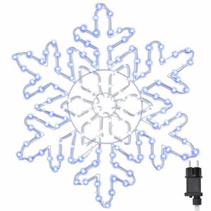 vidaXL Fiocco di Neve di Natale Blu 55,5 x 55,5 x 0,75 cm PVC