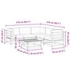 vidaXL Set Divani Giardino 6 pz Cuscini Legno Massello Abete Douglas