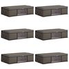 vidaXL Scatola di stoccaggio con finestra laterale trasparente 6 pcs
