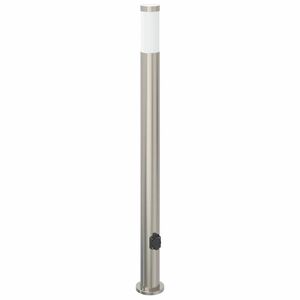 vidaXL Lampada a paletto con presa elettrica 110 cm Acciaio Inox IP44
