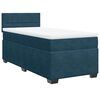 vidaXL Giroletto a Molle con Materasso Blu Scuro 80x200 cm in Velluto