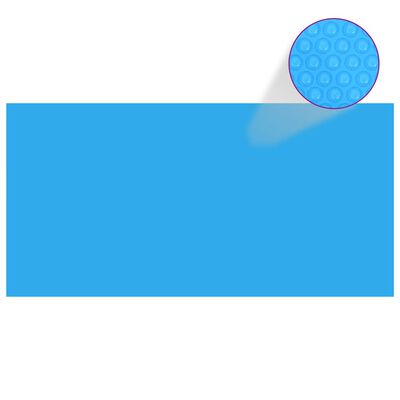 Telo Copripiscina Solare Copertura Rettangolare PE 549 x 274 cm Blu