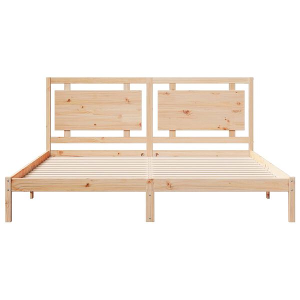 vidaXL Giroletto Extra Lungo senza Materasso 200x210 cm Legno Massello