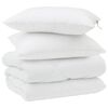 vidaXL Duvet Invernale con cuscino 3 pz Bianco Microfibra