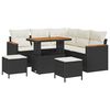 vidaXL Set Divano da Giardino 8 pcs Nero polyrattan