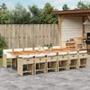 vidaXL Set da Pranzo da Giardino 13 pz con Cuscini Beige in Polyrattan
