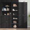 vidaXL Credenza Nera 50x41x185 cm in Legno Multistrato