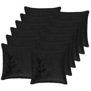 vidaXL Cuscino da Lanciare 12 pz HOUTEN Nero 50 x 50 cm Flanella