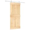 vidaXL Porta scorrevole Naturale e Bianco 90 x 210 cm