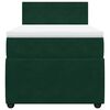 vidaXL Giroletto a Molle con Materasso Verde Scuro 100x200 cm Velluto