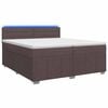 vidaXL Letto box spring con materasso Marrone Scuro 200 x 200 cm