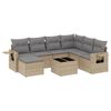 vidaXL Set Divano da Giardino 8 pz con Cuscini Beige in Polyrattan