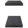 vidaXL Mensole a Muro 2 pz 75x23,5x3 cm Nero in Acciaio Inossidabile