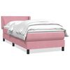 vidaXL Giroletto a Molle con Materasso Rosa 80x220 cm Velluto