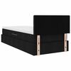vidaXL Letto con contenitore e materasso Nero 100 x 200 cm