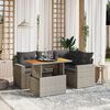 vidaXL Set Divano da Giardino 5 pz con Cuscini Grigio in Polyrattan