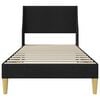 vidaXL Struttura del letto con testiera Nero 100 x 200 cm Tessuto