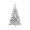 vidaXL Albero di Natale artificiale con luci integrate Argento 210 cm