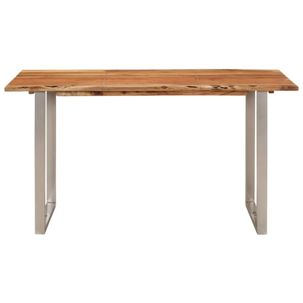 vidaXL Tavolo da Pranzo 140x70x76 cm Legno Massello di Acacia