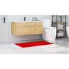 vidaXL Tappetino da bagno antiscivolo Rosso 70 x 120 cm PP
