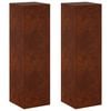 vidaXL Supporto per piante 2 pcs Ruggine 30 x 30 x 100 cm