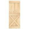 vidaXL Porta Scorrevole con Set Hardware 80x210 cm Legno Massello Pino