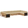 vidaXL Set divani con cuscino 10 pcs Legno di Acacia Massello