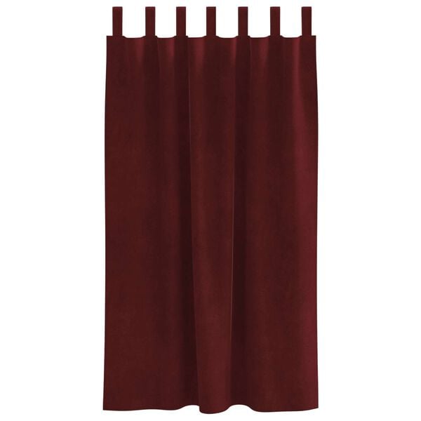 vidaXL Tende oscuranti 2 pcs Rosso Vino 140 x 175 cm Velluto