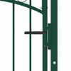 vidaXL Cancello per Recinzione ad Arco in Acciaio 102x136 cm Verde