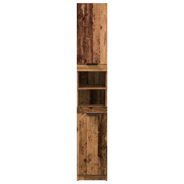vidaXL Armadietto Bagno Legno Antico 32x34x188,5 cm Legno Multistrato