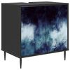 vidaXL Mobile da Bagno RAALTE Rovere Nero 60 x 40 x 61 cm
