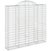 vidaXL Cesto Gabbione ad Arco 200x30x180/200 cm Ferro Zincato
