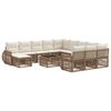 vidaXL Set Divano da Giardino 13 pcs Beige polyrattan