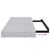 vidaXL Scaffali a Parete 4 pz Grigio Cemento 60x23,5x3,8 cm in MDF