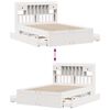 vidaXL Letto Libreria senza Materasso Bianco 160x200 cm Legno di Pino